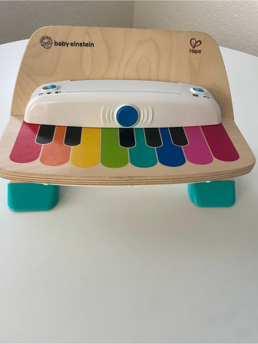 Baby Einstein x Hape Rainbow Piano Toy - White with Multicolor Keys